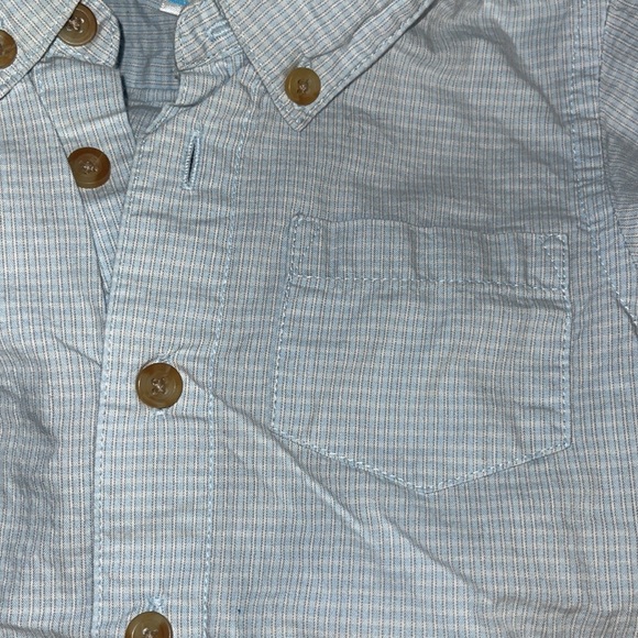 The children’s Place blue button down with white stripe shirt 12 months - Picture 4 of 4